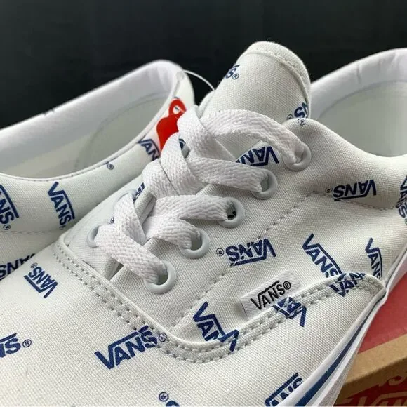 Vans Era White + Blue Logo Men's Various Sizes